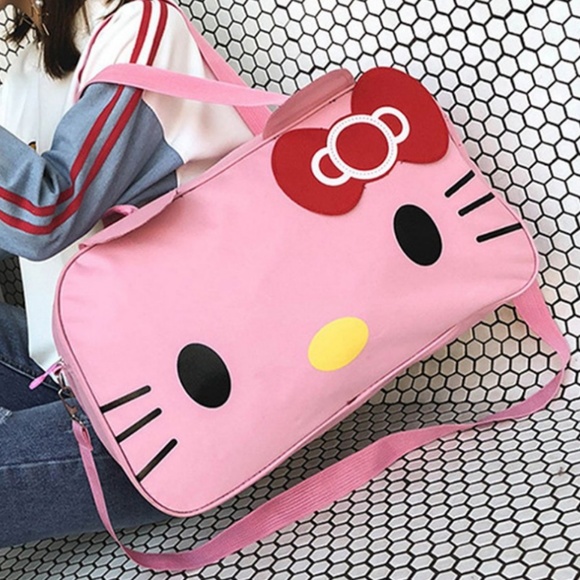 Hello Kitty Large Pink Duffle Travel Gym Bag - Picture 2 of 8